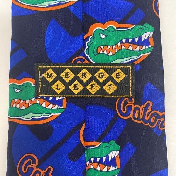 Florida Gators Football Merge Left Orange Blue Neck Tie - Picture 7 of 16
